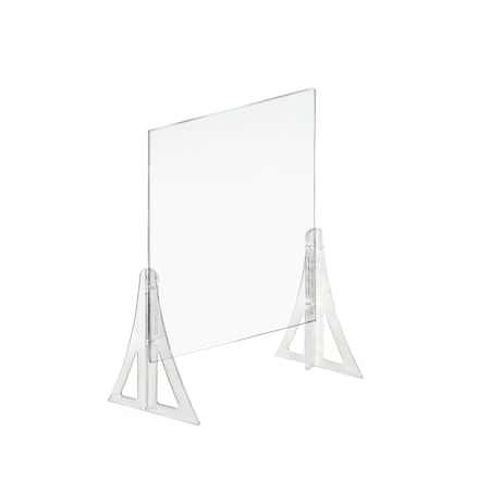Azar Displays Adjustable Acrylic Plexiglass 31.5" x 23.5" W/ Support Stands, PK2 179774-187
